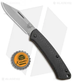 Benchmade Proper Clip Point Slip Joint Knife Carbon Fiber/FDE (2.8" SW) 318-2 -Benchmade Shop Benchmade Proper CP SJ CF FDE SW 318 2 BHQ 97553 jr bottlecap