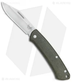 Benchmade Proper Clip Point Slip Joint Knife Canvas Micarta (2.8" Satin) 318