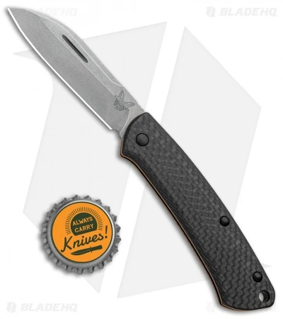 Benchmade Proper Sheepsfoot Slip Joint Knife Carbon Fiber/FDE (2.8" SW) 319-2 4 Benchmade Proper Sheepsfoot Slip Joint Knife Carbon Fiber/FDE (2.8" SW) 319-2 - Image 4