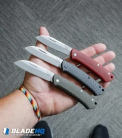 Benchmade Proper Slip Joint Knife Red G-10 (2.8" Satin) 319-1 9 Benchmade Proper Slip Joint Knife Red G-10 (2.8" Satin) 319-1 -Benchmade Shop Benchmade Proper Slip Joint Knife Dark Brown Micarta Satin 319 BHQ 69123 kp in hand web