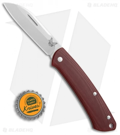 Benchmade Proper Slip Joint Knife Red G-10 (2.8" Satin) 319-1 4 Benchmade Proper Slip Joint Knife Red G-10 (2.8" Satin) 319-1 - Image 4