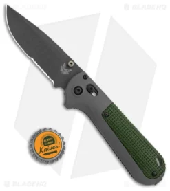 Benchmade Redoubt AXIS Lock Knife Green/Gray Grivory (3.6" Cerakote Serr) 430SBK 7 Benchmade Redoubt AXIS Lock Knife Green/Gray Grivory (3.6" Cerakote Serr) 430SBK -Benchmade Shop Benchmade Redoubt AXIS Lock Green Gray Grivory Cerakote Serr BHQ 137276 jr bottlecap