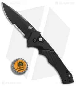 Benchmade Rukus II Automatic Knife (3.4" Black Serr) 9600SBK 9 Benchmade Rukus II Automatic Knife (3.4" Black Serr) 9600SBK -Benchmade Shop Benchmade Rukus 2 black serr BHQ 74379 er bottlecap