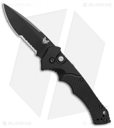 Benchmade Rukus II Automatic Knife (3.4" Black Serr) 9600SBK 1 Benchmade Rukus II Automatic Knife (3.4" Black Serr) 9600SBK