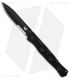 Benchmade SOCP Liner Lock Knife Black G-10 (4.47" Black Serr) 390SBK