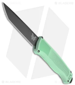 Benchmade Shootout OTF Auto Knife Sea Foam Green (3.5" Black DLC) 5370FE-03