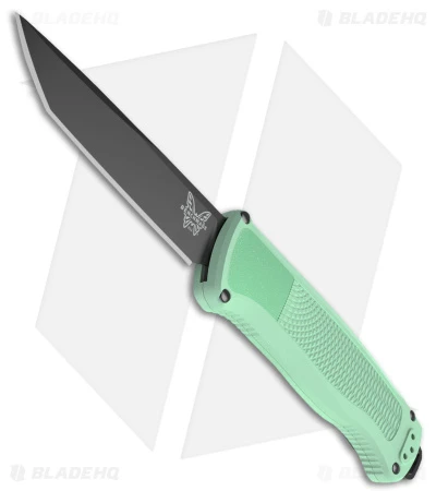 Benchmade Shootout OTF Auto Knife Sea Foam Green (3.5" Black DLC) 5370FE-03 1 Benchmade Shootout OTF Auto Knife Sea Foam Green (3.5" Black DLC) 5370FE-03