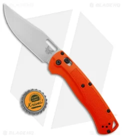 Benchmade Taggedout AXIS Lock Knife Orange Grivory (3.5" Stonewash) 15535 -Benchmade Shop Benchmade Taggedout AXIS Lock Orange Grivory SW BHQ 137283 jr bottlecap