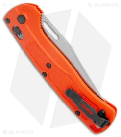 Benchmade Taggedout AXIS Lock Knife Orange Grivory (3.5" Stonewash) 15535 -Benchmade Shop Benchmade Taggedout AXIS Lock Orange Grivory SW BHQ 137283 jr side