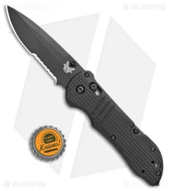 Benchmade 917SBK-1901 Triage Axis Lock Knife Black G-10 (3.4" Black Serr) -Benchmade Shop Benchmade Triage Axis Lock black G 10 Black Serr 917SBK 1901 BHQ 105738 jr bottlecap