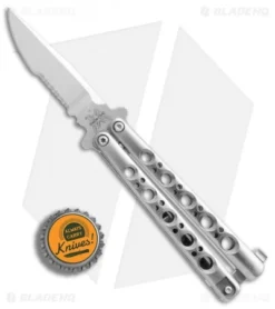 Rare Pre-Production Benchmade 31S Balisong Butterfly Knife (3" Satin Serr) 7 Rare Pre-Production Benchmade 31S Balisong Butterfly Knife (3" Satin Serr) -Benchmade Shop Rare Pre Production benchmade 31S bali satin serr BHQ 37215 er bottlecap