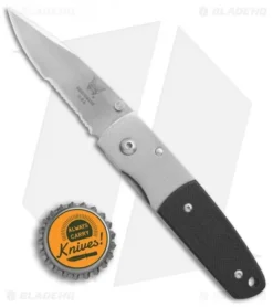 Vintage Benchmade 330 Mel Pardue Knife Ti/Black G-10 (2.4" Satin Serr) -Benchmade Shop Vintage Benchmade 330 Mel Pardue ti black G10 satin serr BHQ 71890 er size