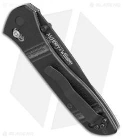 Vintage Benchmade 710 McHenry & Williams AXIS Lock Knife (4" Black Serr) -Benchmade Shop Vintage Benchmade 710 McHenry WIlliams black serr BHQ 71892 er side