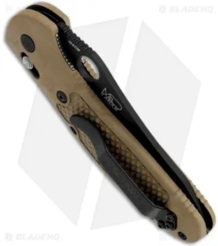 Benchmade Griptilian AXIS Lock Knife Sand (3.45" Black Serr) 550SBKHGSN -Benchmade Shop benchmade 550bkhgsn grip black tan plain side