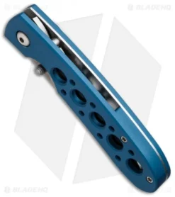 Vintage Benchmade Leopard 612S-BLU Liner Lock Knife (3.0" Satin Serr) -Benchmade Shop benchmade 612s blu bottom cm
