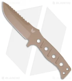 Benchmade 375 Adamas Fixed Blade Knife (4.20" Tan Plain) 375SN
