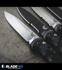 Benchmade 4400SBK Casbah Automatic Knife Black Grivory (3.4" Black Serr) -Benchmade Shop benchmade casbah variety sw black plain serr dl