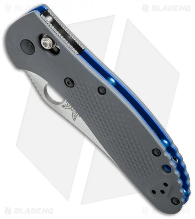 Benchmade Griptilian AXIS Lock Knife Gray/Blue G-10 (3.45" Satin) 550-1 2 Benchmade Griptilian AXIS Lock Knife Gray/Blue G-10 (3.45" Satin) 550-1 - Image 2