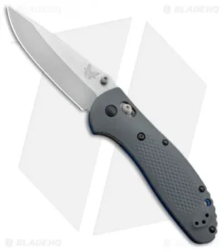 Benchmade Griptilian AXIS Lock Knife Gray/Blue G-10 (3.45" Satin) 551-1