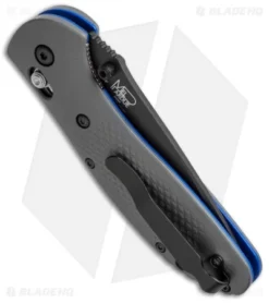 Benchmade Griptilian AXIS Lock Knife Gray/Blue G-10 (3.45" Black) 551BK-1 -Benchmade Shop benchmade griptilian 551bk 1 side cm