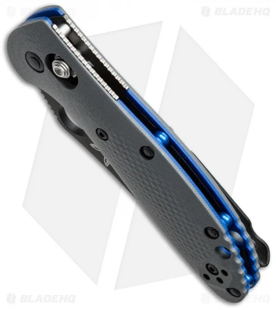 Benchmade Mini Griptilian AXIS Lock Knife Gray/Blue G-10 (2.91" Black) 555BK-1 2 Benchmade Mini Griptilian AXIS Lock Knife Gray/Blue G-10 (2.91" Black) 555BK-1 - Image 2