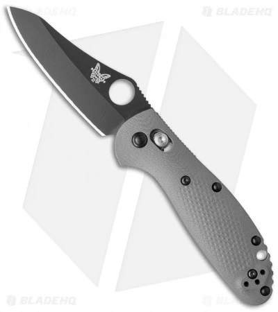 Benchmade Mini Griptilian AXIS Lock Knife Gray/Blue G-10 (2.91" Black) 555BK-1 1 Benchmade Mini Griptilian AXIS Lock Knife Gray/Blue G-10 (2.91" Black) 555BK-1