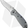 Benchmade Mini Griptilian AXIS Knife Gray/Blue G-10 (2.91" Satin Serr) 556S-1