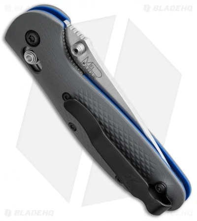 Benchmade Mini Griptilian AXIS Lock Knife Gray/Blue G-10 (2.91" Satin) 556-1 3 Benchmade Mini Griptilian AXIS Lock Knife Gray/Blue G-10 (2.91" Satin) 556-1 - Image 3