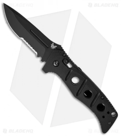 Benchmade 2750 Adamas Automatic Knife W/ Black Handle (3.82" Black Serr) 2750SBK 1 Benchmade 2750 Adamas Automatic Knife W/ Black Handle (3.82" Black Serr) 2750SBK